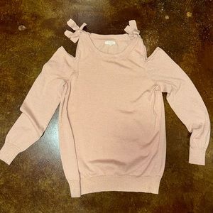 Pink with gold shimmer sweater